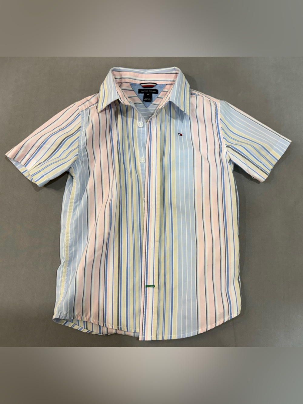 Tommy Hilfiger kids size 6 Multicolor Striped  Button-Up Shirt Short Sleeve